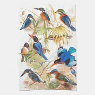 Kingfisher Birds Wildlife Animals Pond Tea Towel