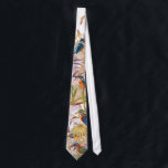 Kingfisher Birds Wildlife Animals Pond Tie<br><div class="desc">Gorgeous collage of vintage botanical fine art of Goulds exotic tropical Kingfisher Birds  and habitat Palm Leaves   is on this Necktie.</div>