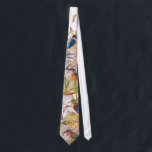 Kingfisher Birds Wildlife Animals Pond Tie<br><div class="desc">Gorgeous collage of vintage botanical fine art of Goulds exotic tropical Kingfisher Birds  and habitat Palm Leaves   is on this Necktie.</div>
