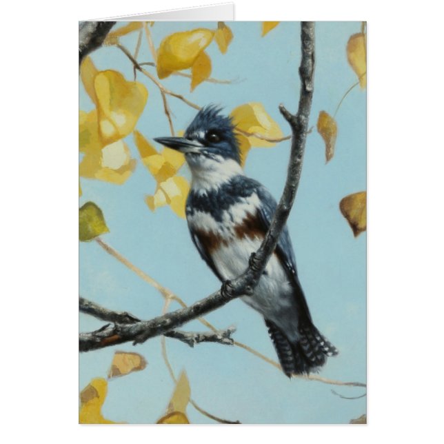 Kingfisher Blank Card by Andrew Denman (Front)