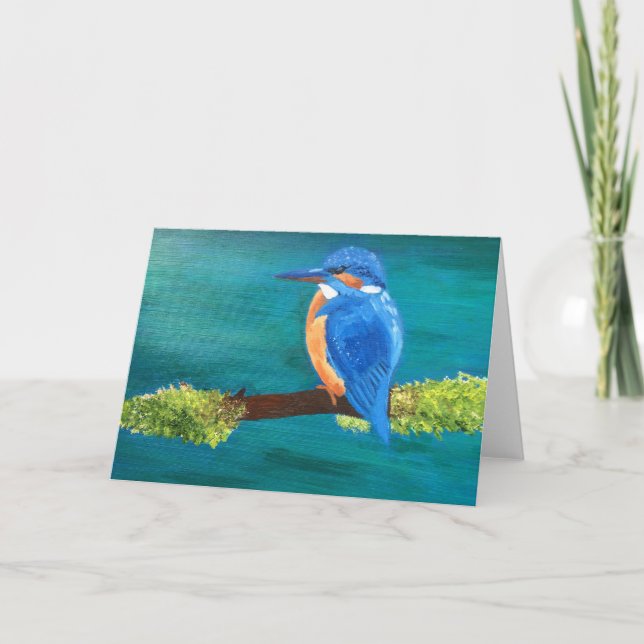 Kingfisher blank greeting card (Front)