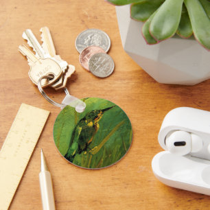 Kingfisher by Vincent van Gogh, Vintage Fine Art Key Ring