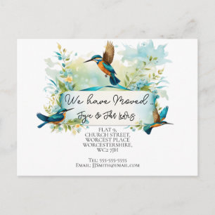kingfisher Change of address postcard