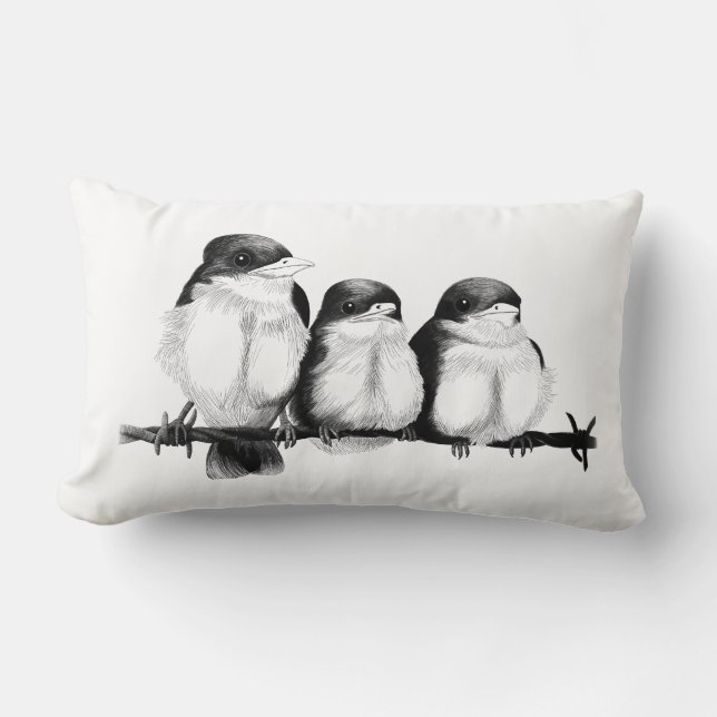 Kingfisher Chicks Lumbar Cushion (Front)