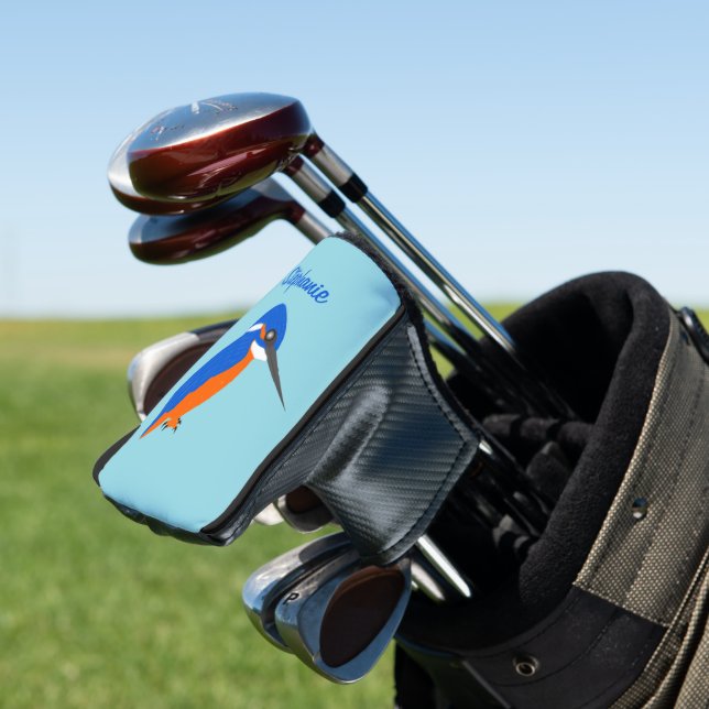 Kingfisher Design Golf Head Cover (In Situ)
