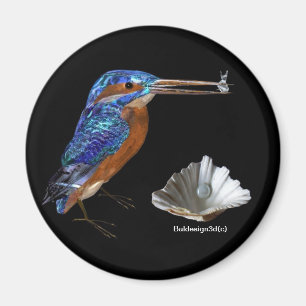KINGFISHER , Electric Blue, Black Magnet
