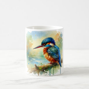 Kingfisher Harmony 121024AREF136 - Watercolor Coffee Mug