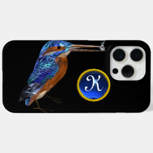 KINGFISHER  MONOGRAM , Electric Blue, Black iPhone 15 Pro Max Case