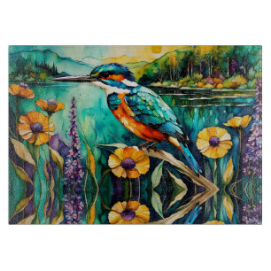 Kingfisher Mountains, Water and Wildflowers Cutting Board