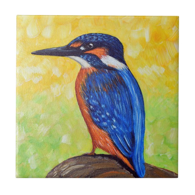 Kingfisher Painting Tile (Front)