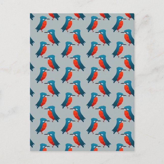 KIngfisher Pattern Postcard (Front)