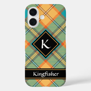 Kingfisher Tartan iPhone 16 Case