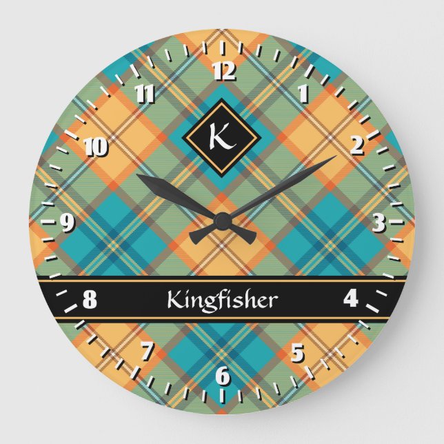Kingfisher Tartan Large Clock (Front)