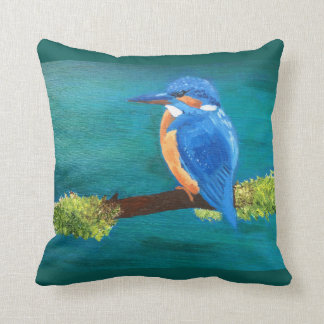 Kingfisher throw cushion