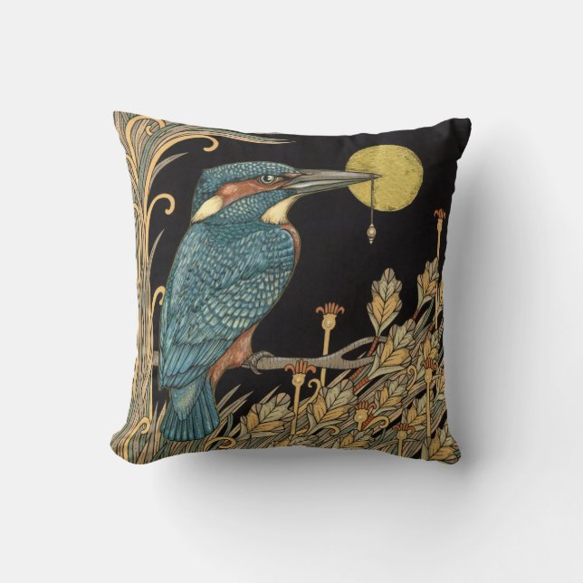 Kingfisher Throw Pillow (Front)