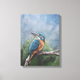 Kingfisher Titmouse Bird Nature Lovers Canvas Print
