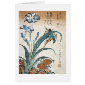 Kingfisher with Irises, Hokusai, 1834