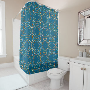 Kingfishers Circle Shower Curtain