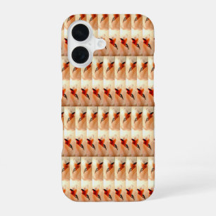 KIngfishers in Flight Fun Modern Bird Pattern iPhone 16 Case