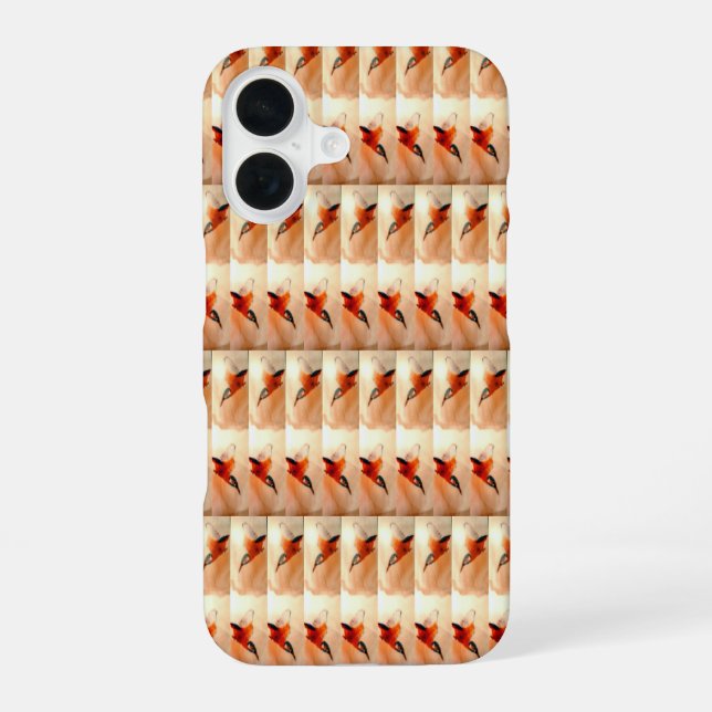 KIngfishers in Flight Fun Modern Bird Pattern iPhone 16 Case (Back)