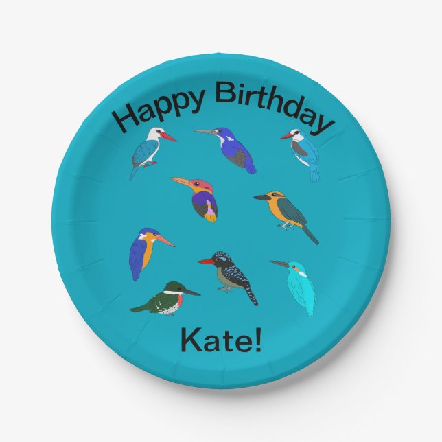 Kingfishers  paper plate (Front)