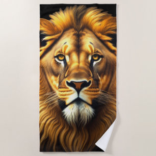 Kingly Lion Beach Towel