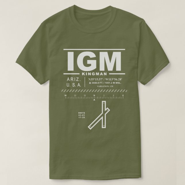 Kingman Airport IGM T-Shirt (Design Front)