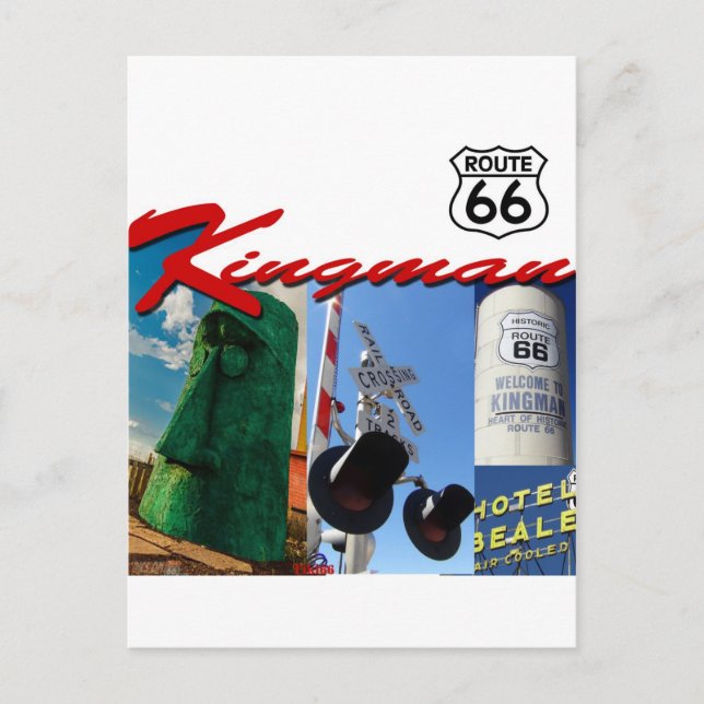 Kingman Arizona Route 66 Customise it! Postcard (Front)