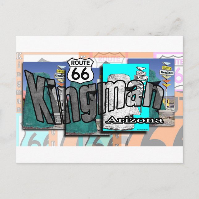 Kingman Arizona Route 66 Postcard (Front)