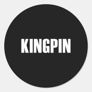 Kingpin Funny Bowling  Classic Round Sticker