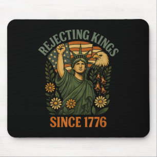 Kings 1776 Foxglove Daisy Tulip Flowers Bald Eagle Mouse Mat
