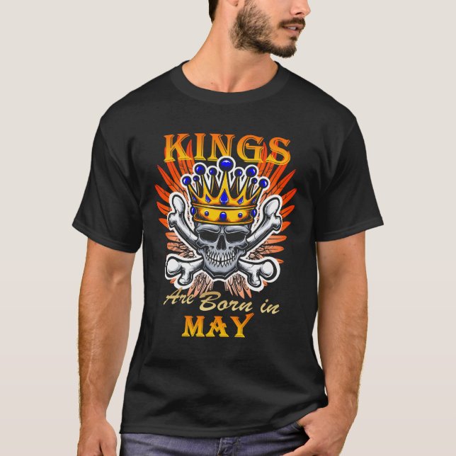 Kings are born in May T-Shirt (Front)