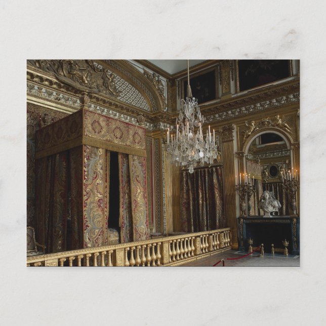 King's bed chamber, Palace of Versailles, France Postcard (Front)