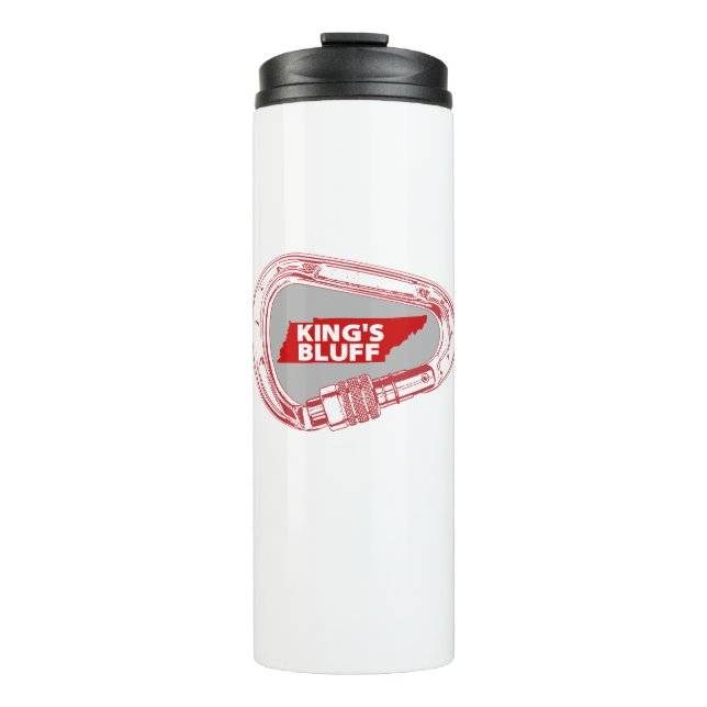 King's Bluff Tennessee Rock Climbing Carabiner Thermal Tumbler (Front)