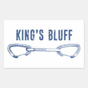 King's Bluff Tennessee Rock Climbing Quickdraw Rectangular Sticker