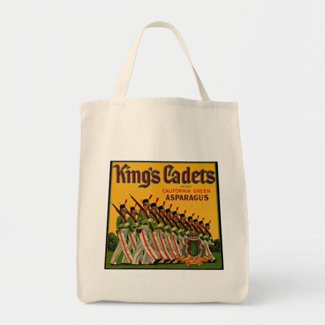 King's Cadets Asparagus Label Tote Bag (Front)