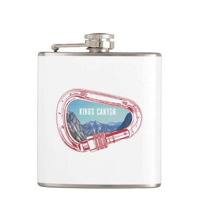 Kings Canyon Climbing Carabiner Hip Flask (Front)