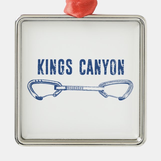 Kings Canyon Climbing Quickdraw Metal Tree Decoration (Front)