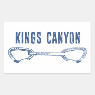 Kings Canyon Climbing Quickdraw Rectangular Sticker