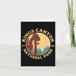 Kings Canyon National Park California Hiking Campi Card