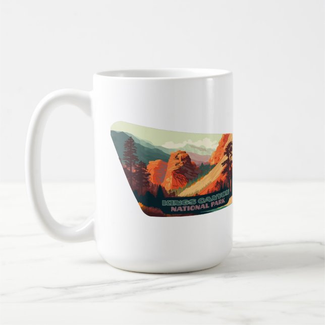 Kings Canyon National Park California Mountains Coffee Mug (Left)