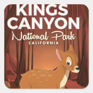 Kings Canyon national park California Square Sticker