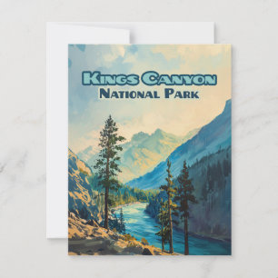 Kings Canyon National Park California Vintage Card