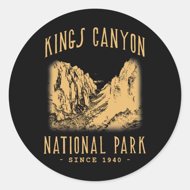 Kings Canyon National Park  Classic Round Sticker (Front)