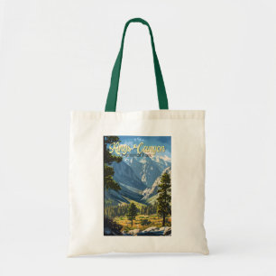 Kings Canyon National Park Illustration Travel Art Tote Bag