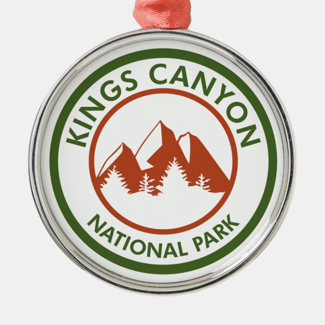 Kings Canyon National Park Metal Tree Decoration (Front)