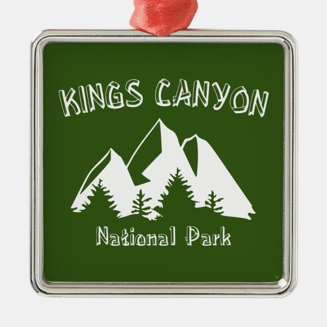 Kings Canyon National Park Metal Tree Decoration (Front)