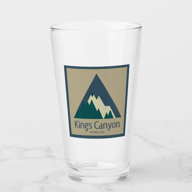 Kings Canyon National Park Rustic Glass (Front)
