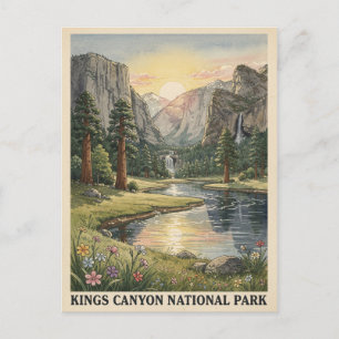 Kings Canyon National Park Sierra Nevada Postcard
