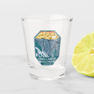 Kings Canyon National Park Sunset Vintage Shot Glass